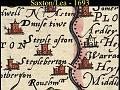 8. Saxton & Lea map of Steeple Aston 1693